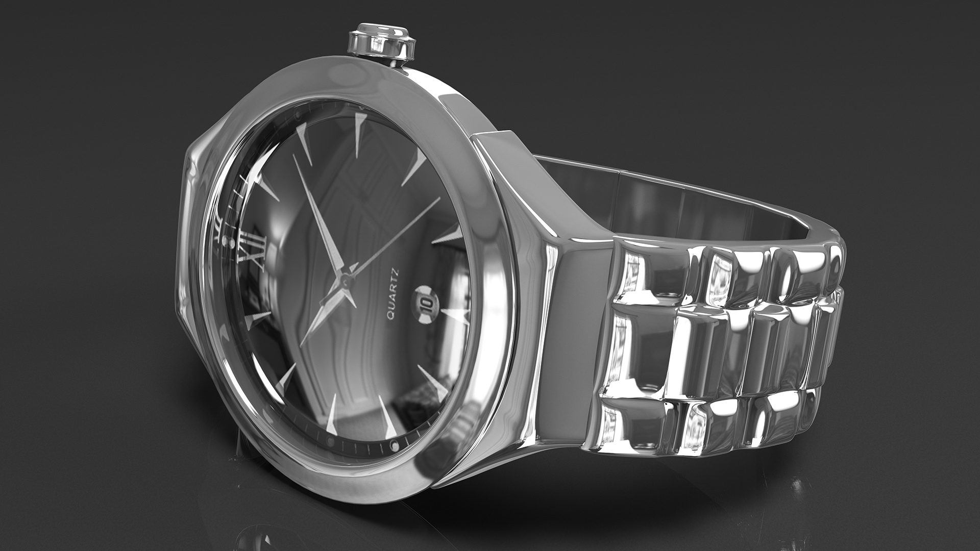 3D Elderly Man Casual Wear Waiting Pose