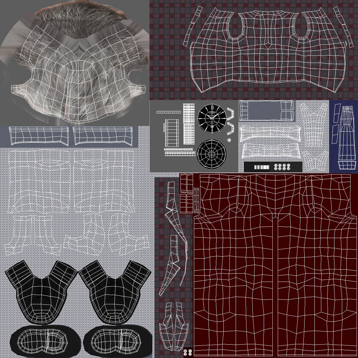 3D Elderly Man Casual Wear Waiting Pose