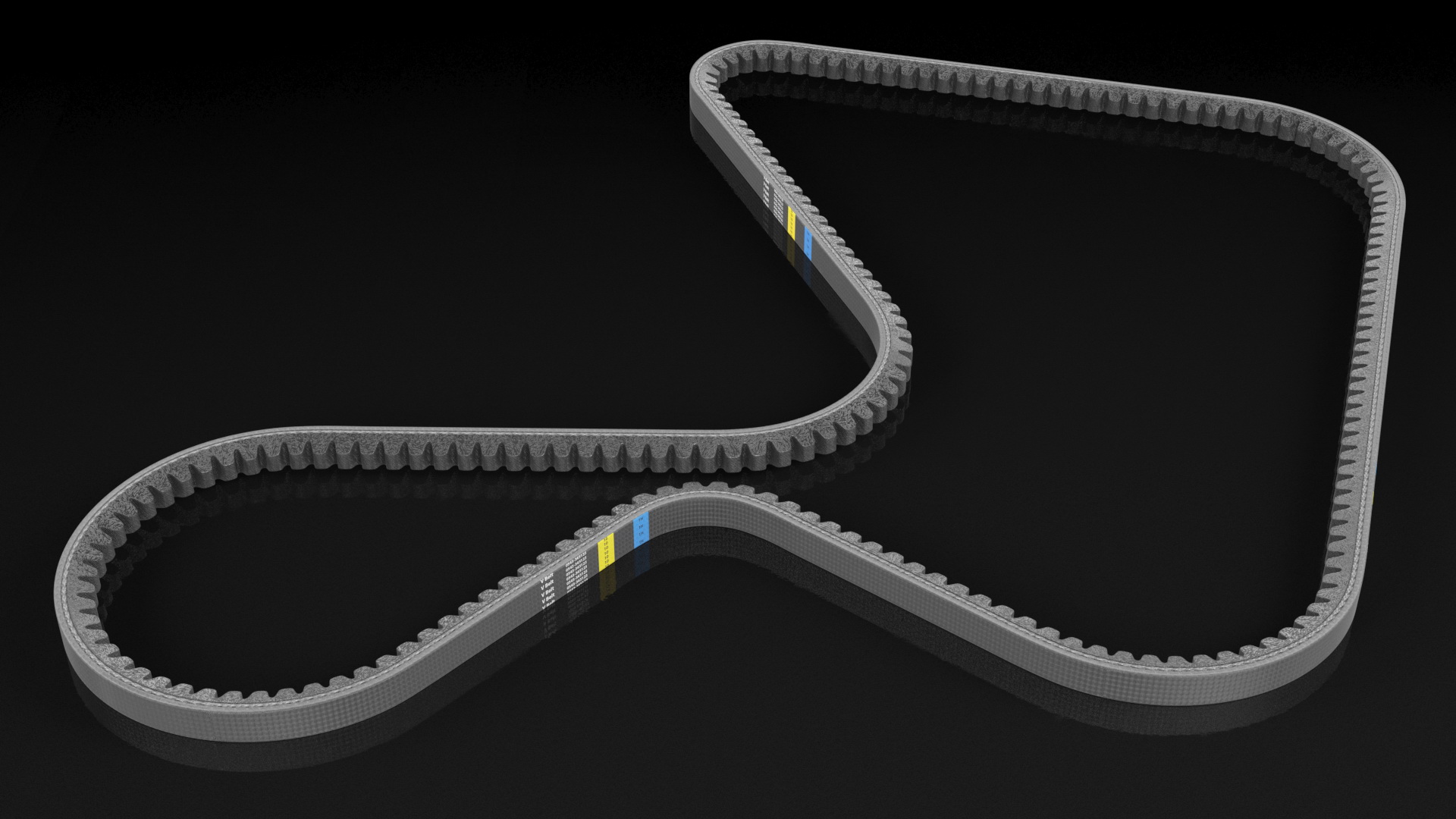 Accessory Drive V Belt Working Position 3D model