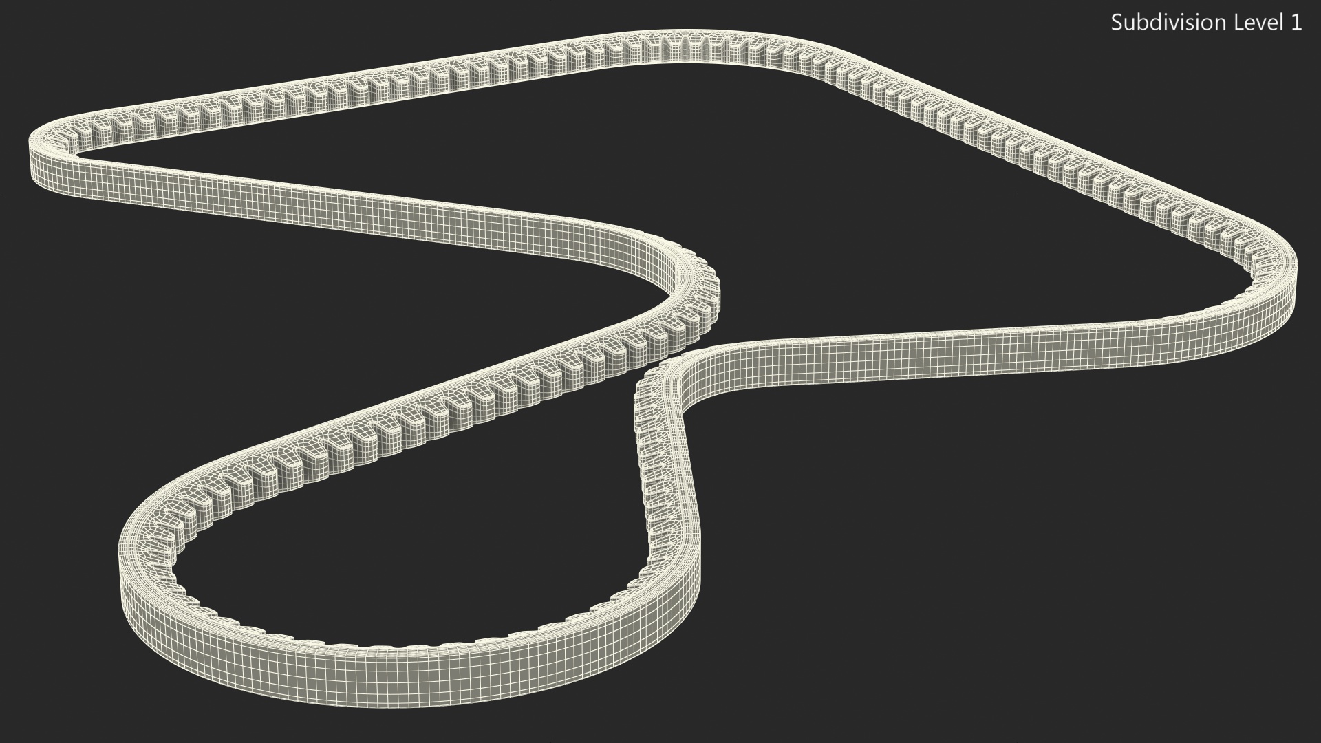 Accessory Drive V Belt Working Position 3D model