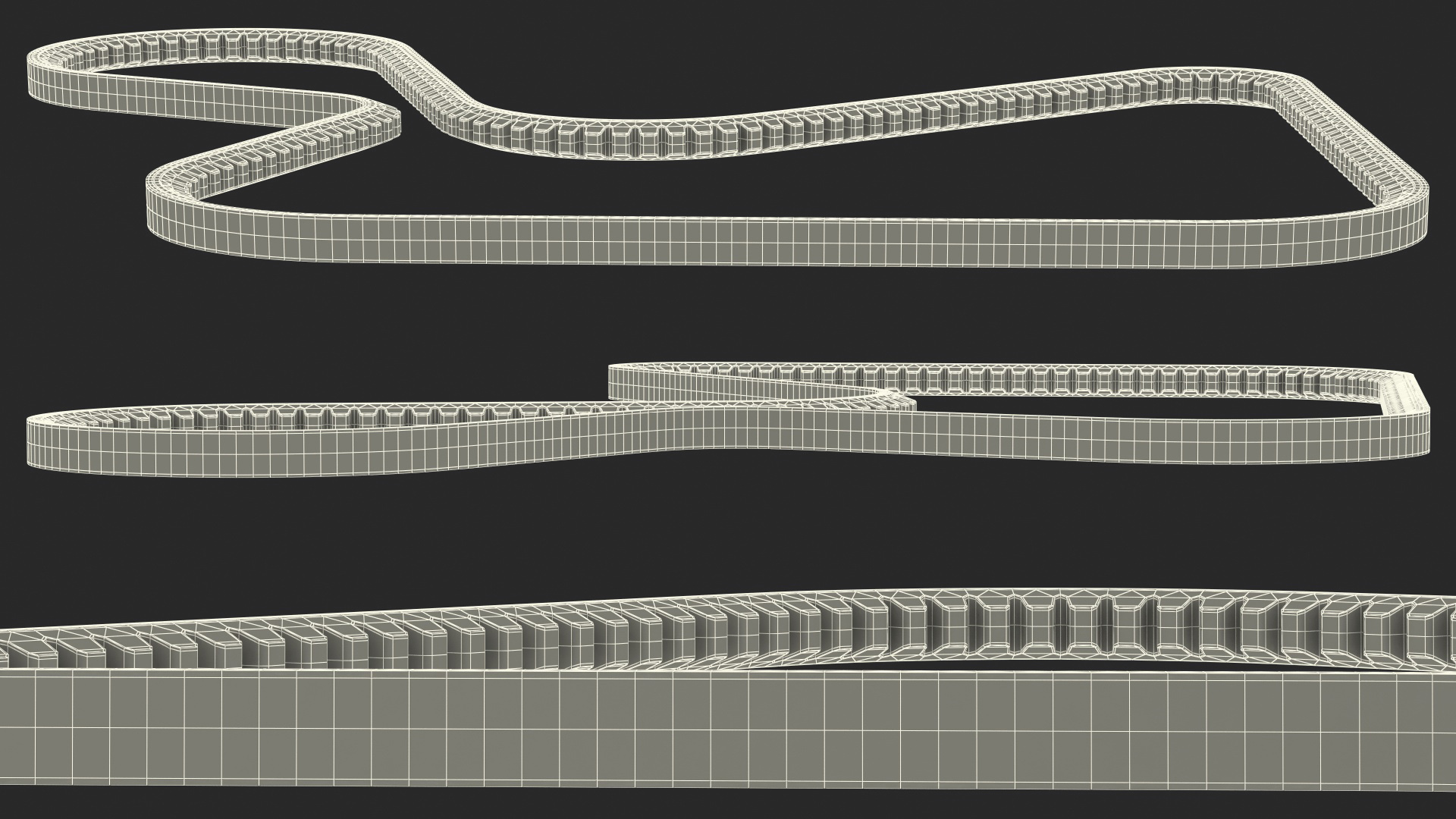 Accessory Drive V Belt Working Position 3D model