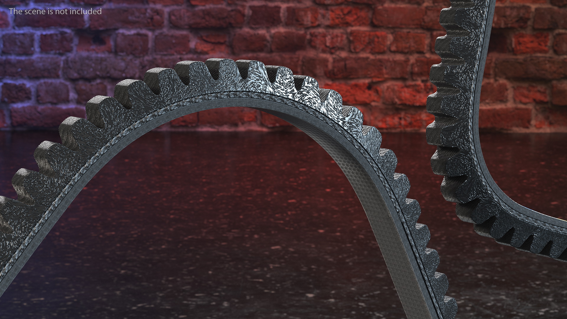 Accessory Drive V Belt Working Position 3D model