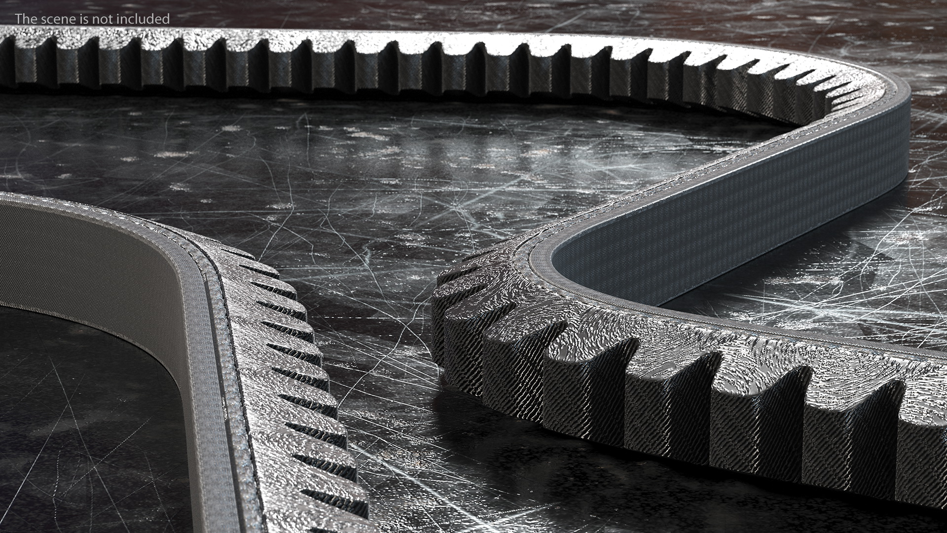 Accessory Drive V Belt Working Position 3D model