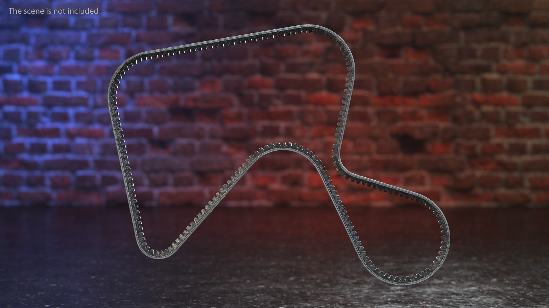 Accessory Drive V Belt Working Position 3D model