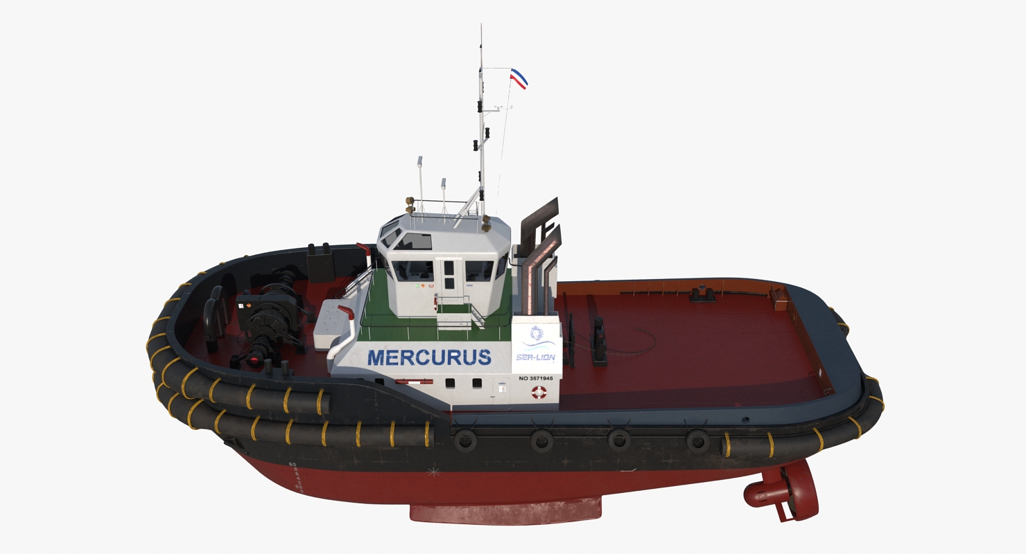 3D Harbour Tug Boat
