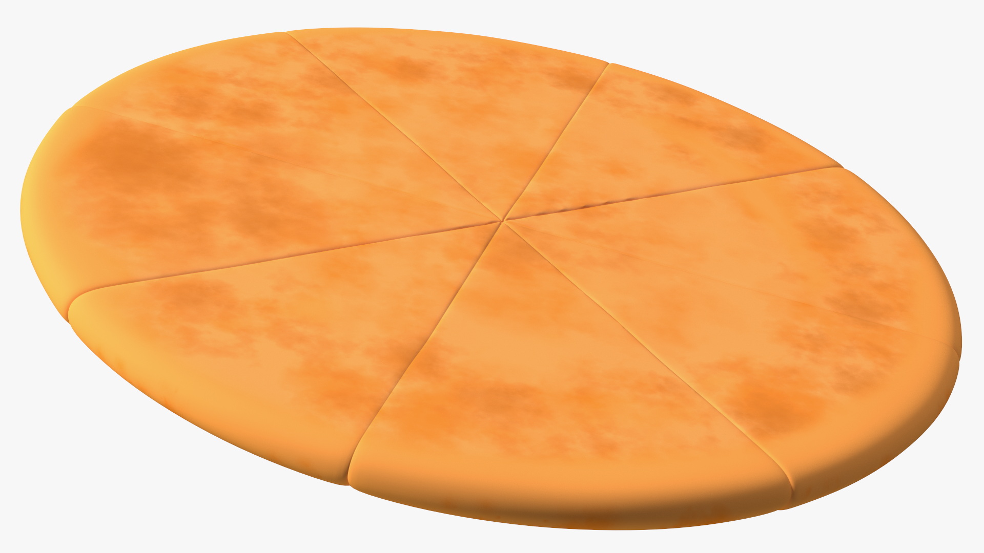 3D Cartoon Pizza Whole Sliced