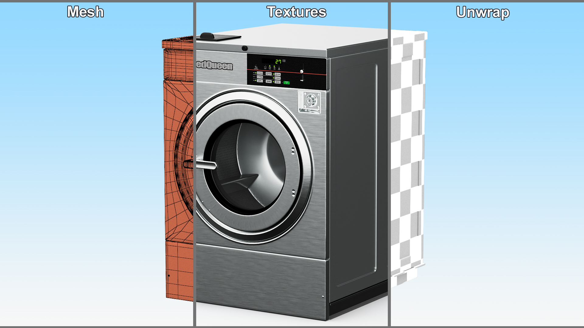 3D model Speed Queen SCT060 Hardmount Washer-Extractor