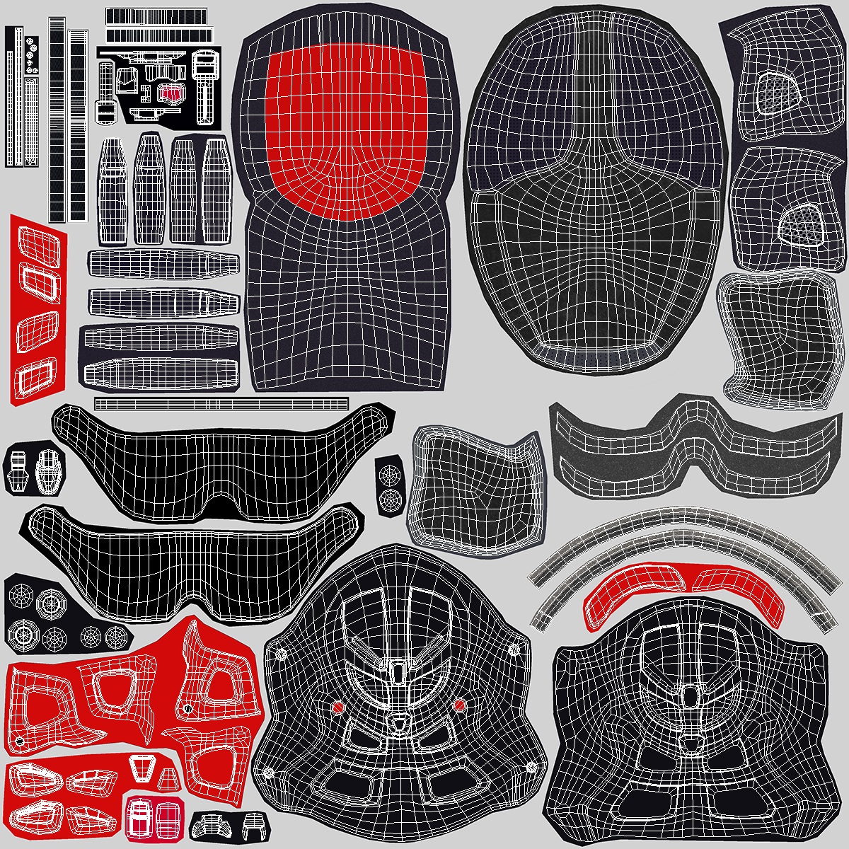 Ski Helmet with Integrated Goggles 3D model