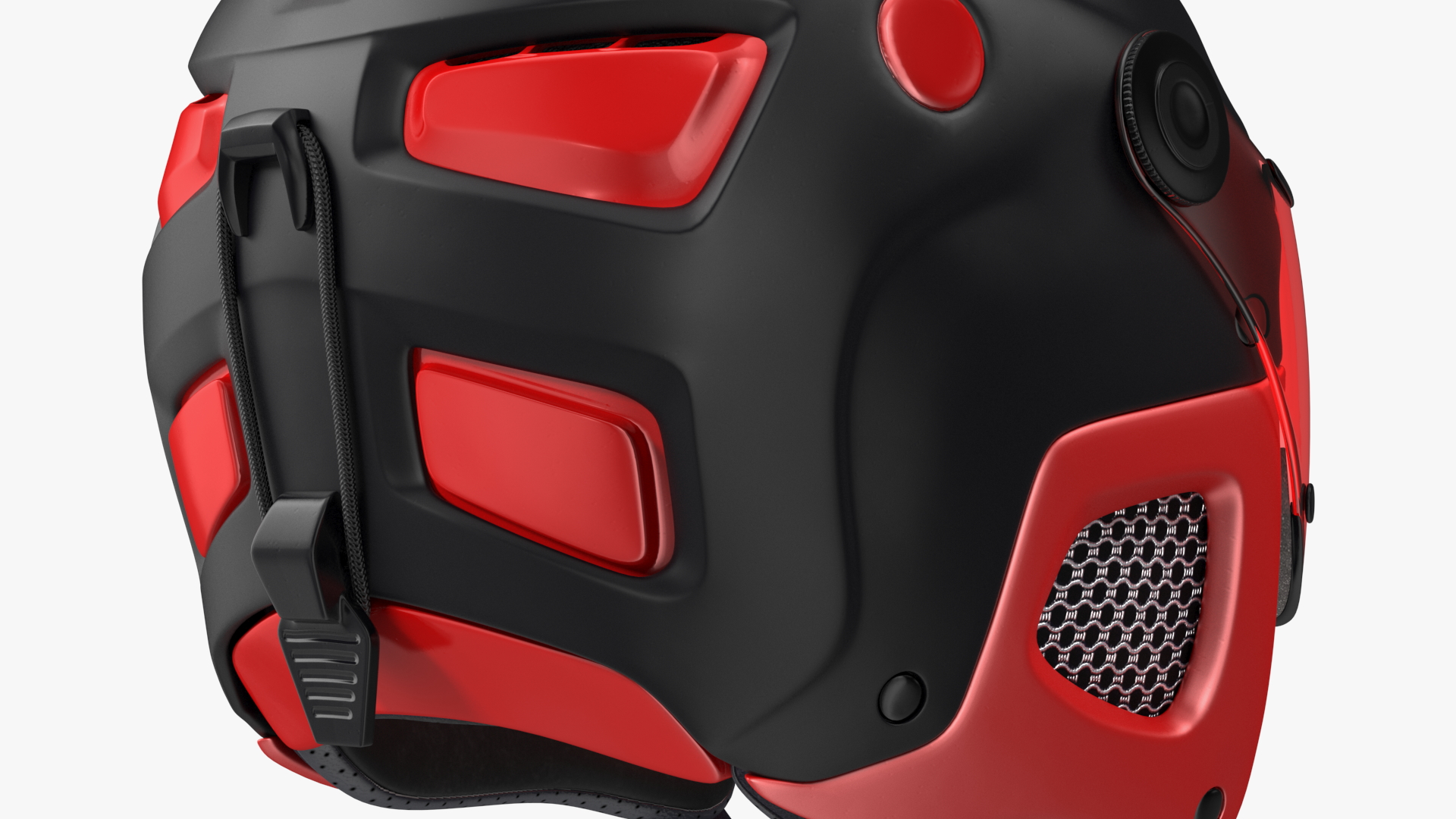 Ski Helmet with Integrated Goggles 3D model