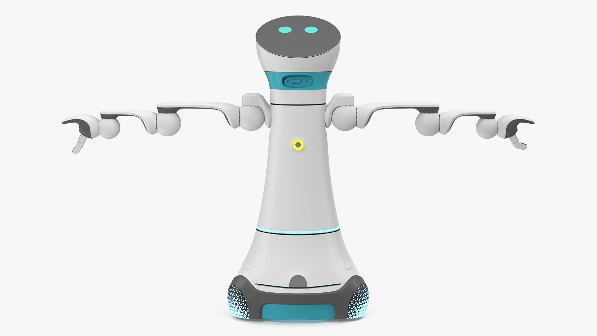 3D Modular Service Robot Rigged model