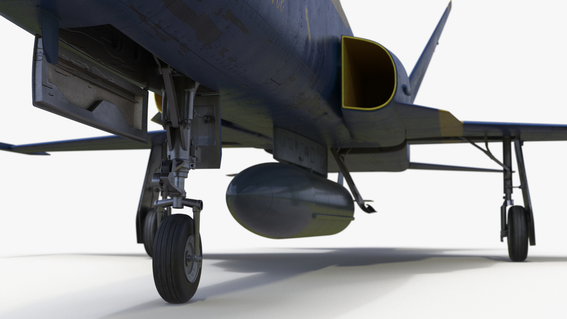 3D model Fighter Jet HESA Saeqeh Blue Color with Pilot