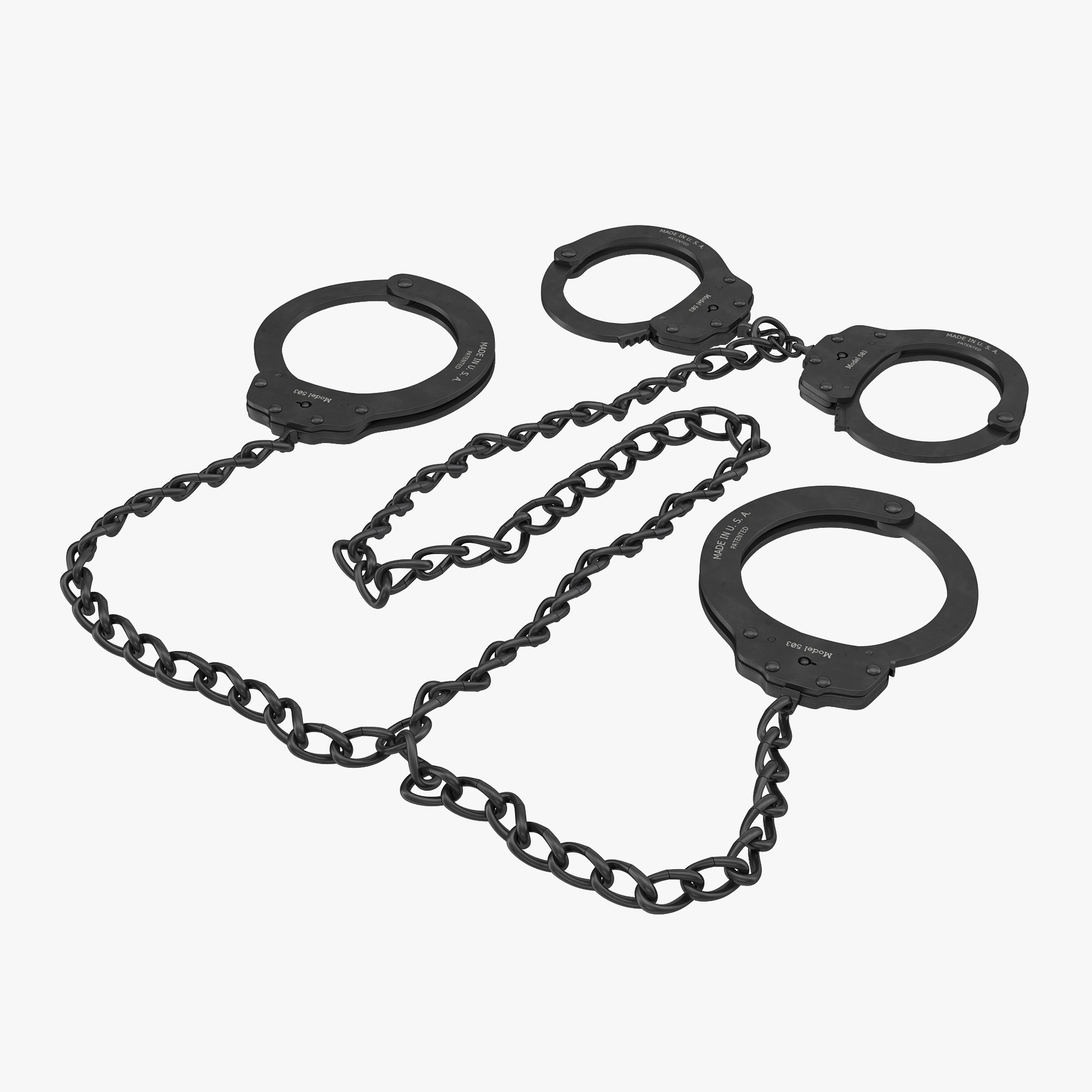 Handcuffs Leg 3D, view 5