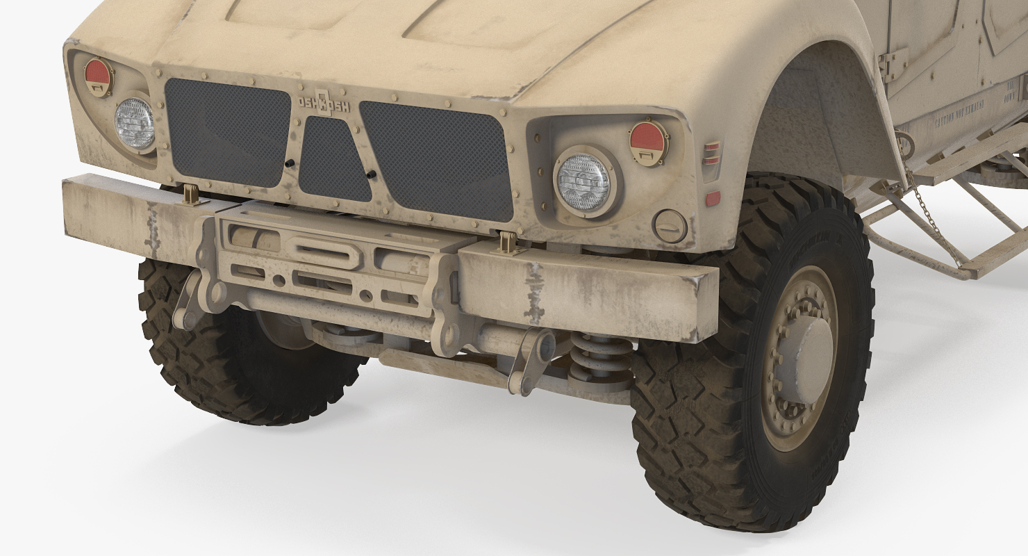 3D model Oshkosh M ATV Mine Resistant Ambush Protected Vehicle Rigged