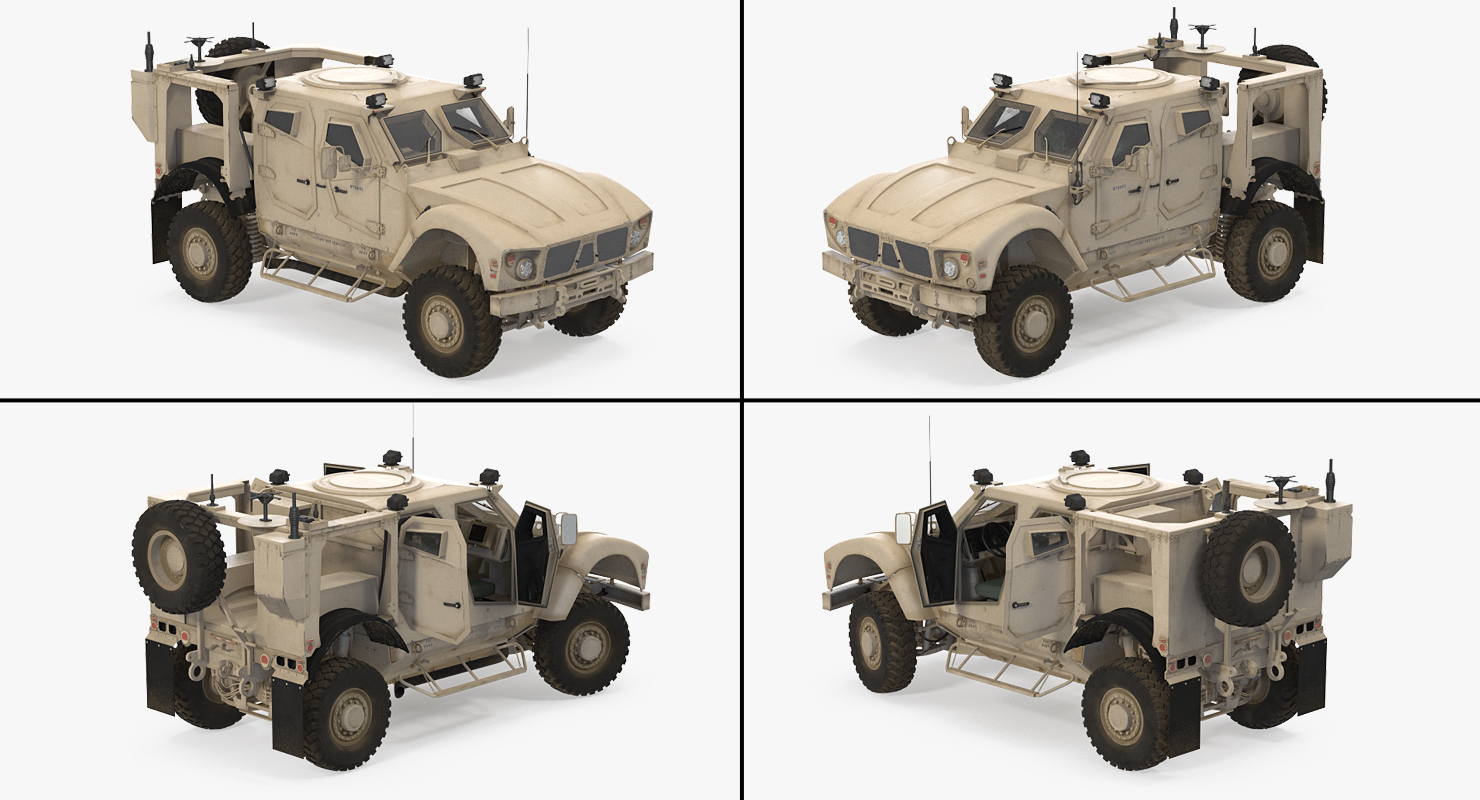 3D model Oshkosh M ATV Mine Resistant Ambush Protected Vehicle Rigged