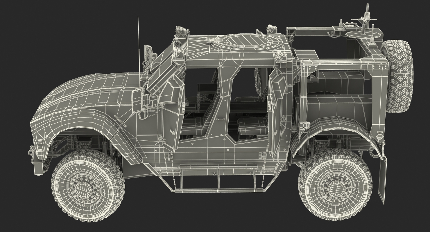 3D model Oshkosh M ATV Mine Resistant Ambush Protected Vehicle Rigged