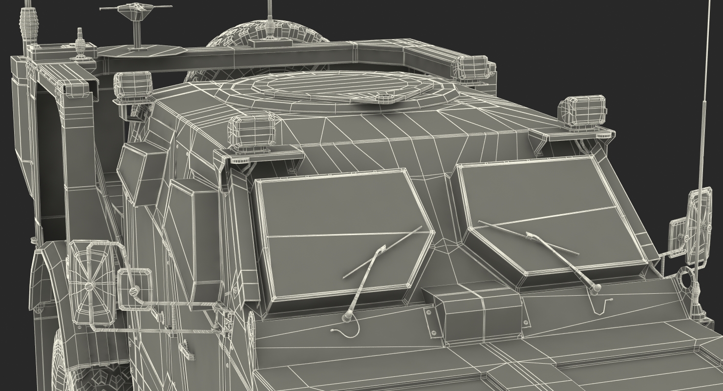 3D model Oshkosh M ATV Mine Resistant Ambush Protected Vehicle Rigged