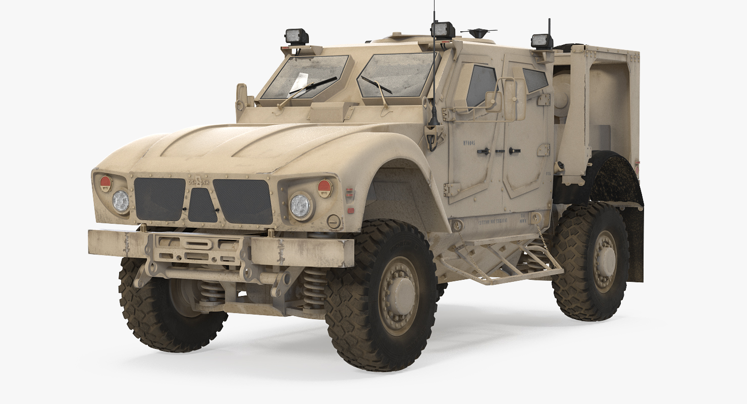 3D model Oshkosh M ATV Mine Resistant Ambush Protected Vehicle Rigged