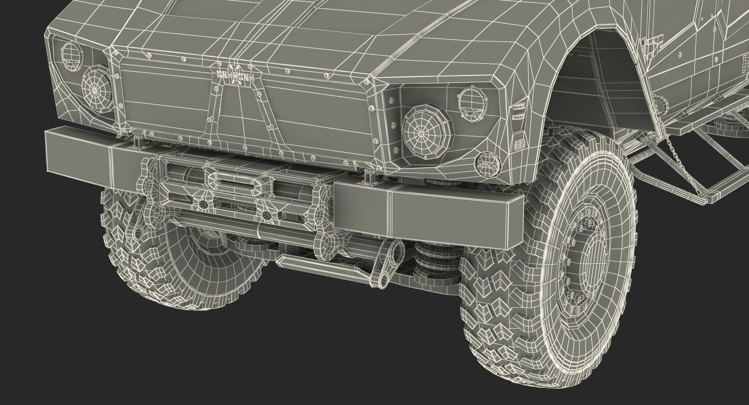 3D model Oshkosh M ATV Mine Resistant Ambush Protected Vehicle Rigged
