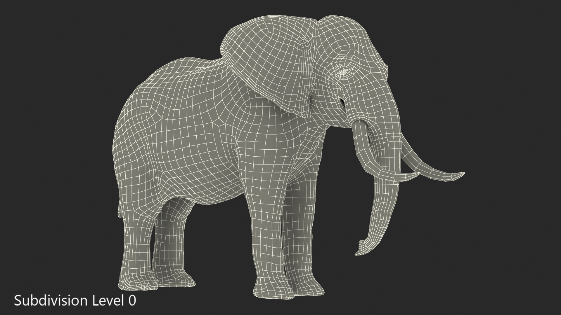3D Animated Elephant Waiting Fur Rigged