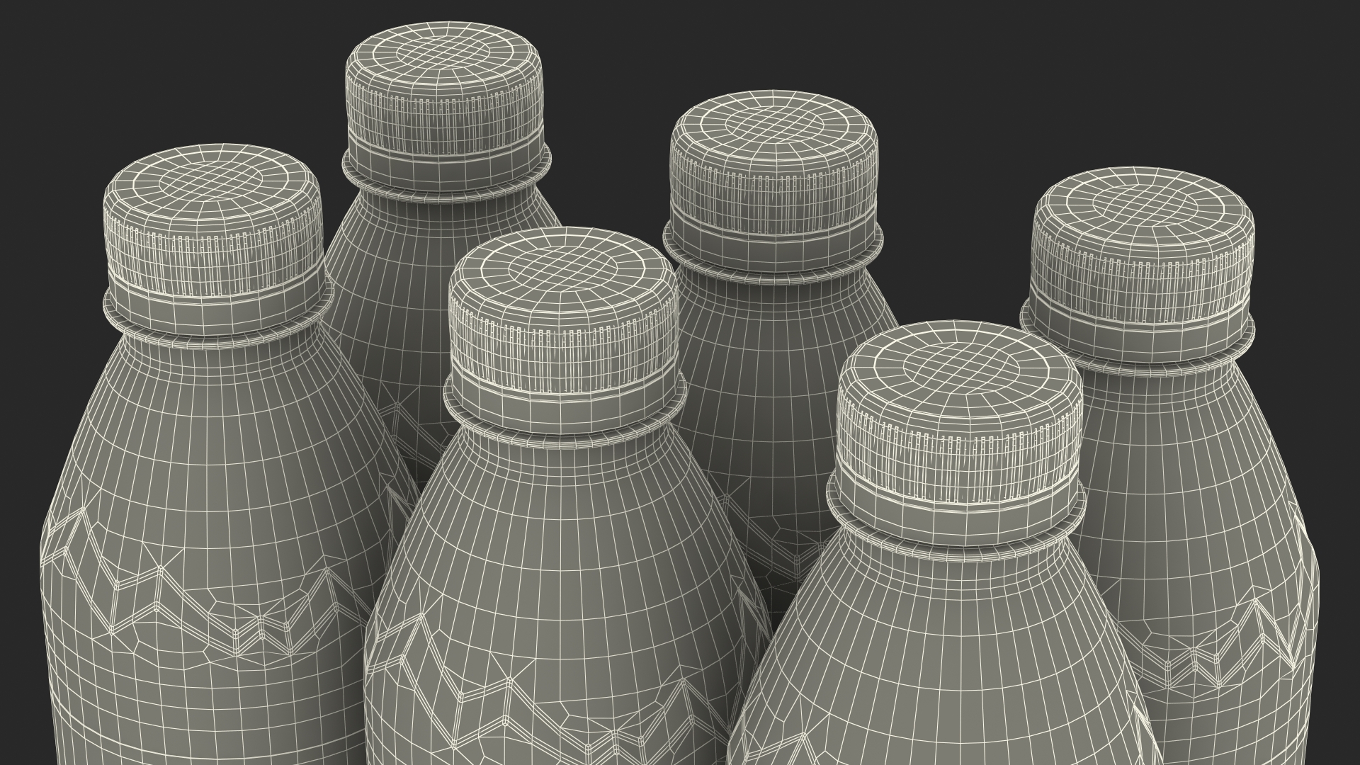 Evian Mineral Water 500ml 6 Bottle Pack 3D model