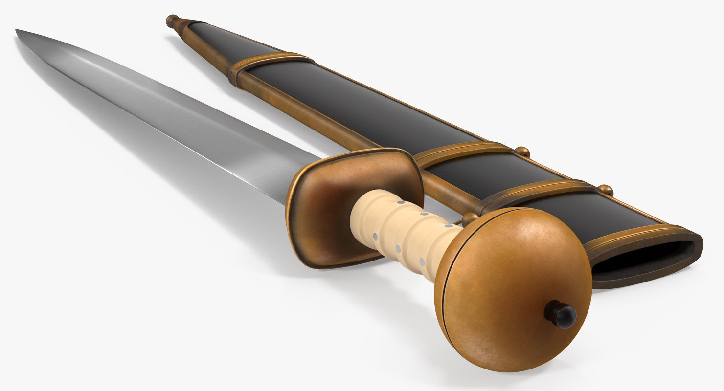 Roman Gladius Short Sword Set 3D model