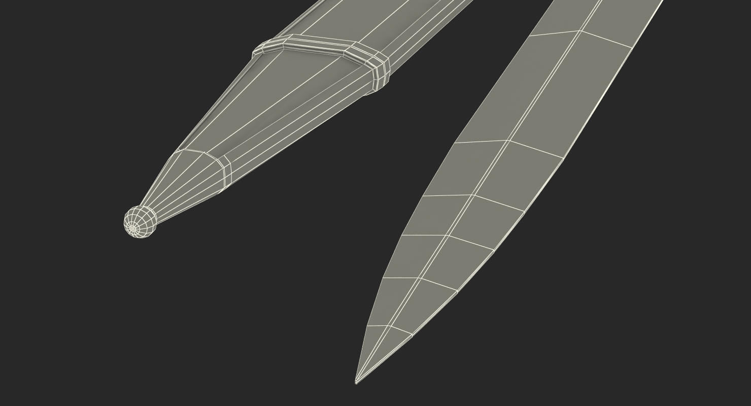 Roman Gladius Short Sword Set 3D model