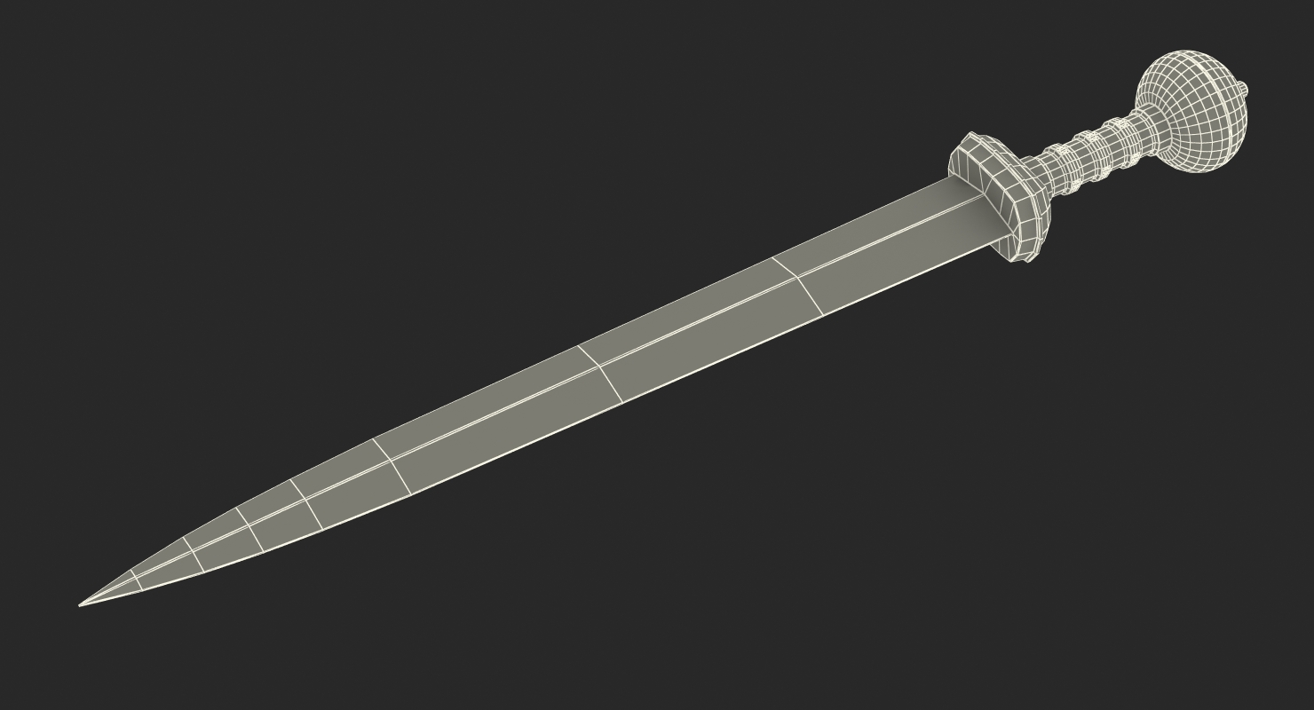 Roman Gladius Short Sword Set 3D model
