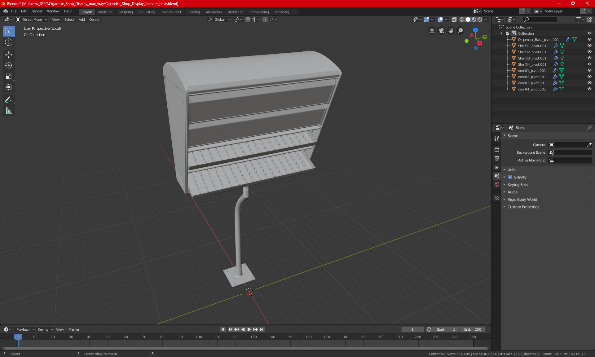 Cigarette Shop Display 3D