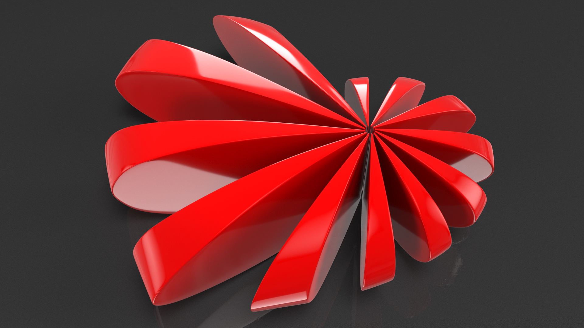 Red Heart Sections Emoji 3D model