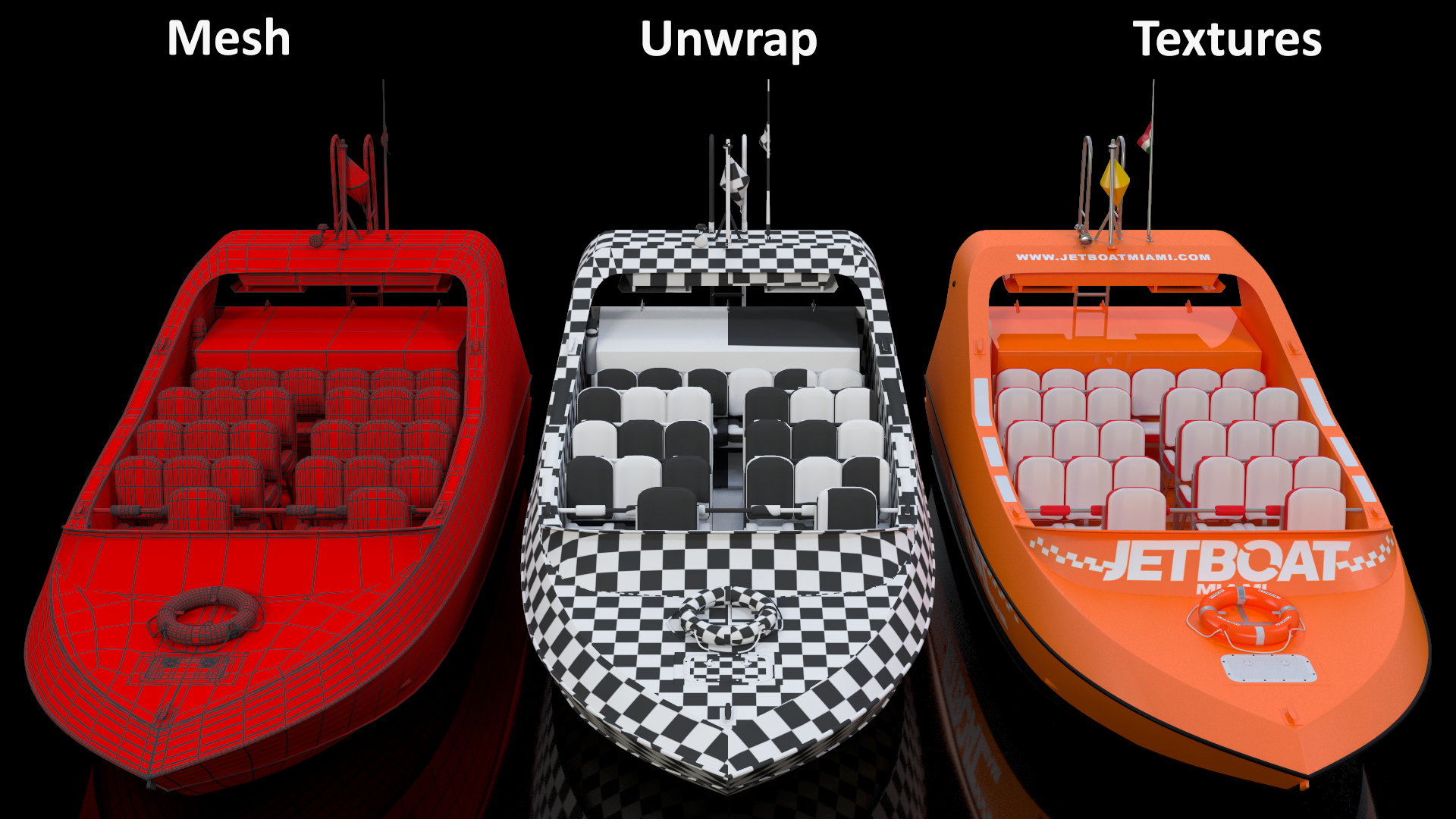 3D Moggaro 950 WJ Adrenalin Boat Orange