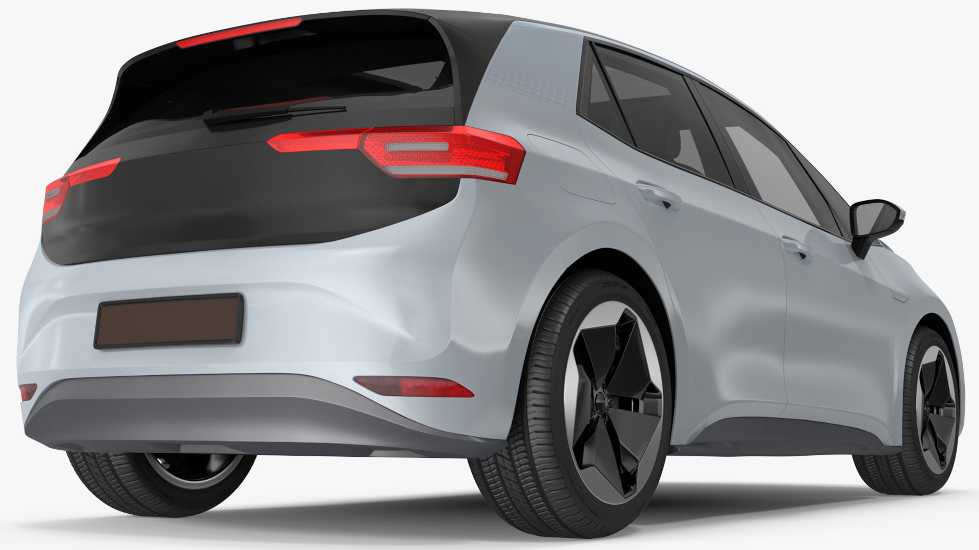 3D Electric Car Hatchback Simple Interior model