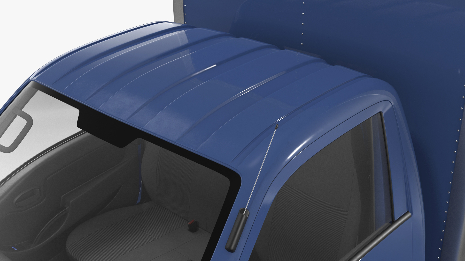 3D model Asian Mini Truck Refrigerator Blue Rigged for Maya