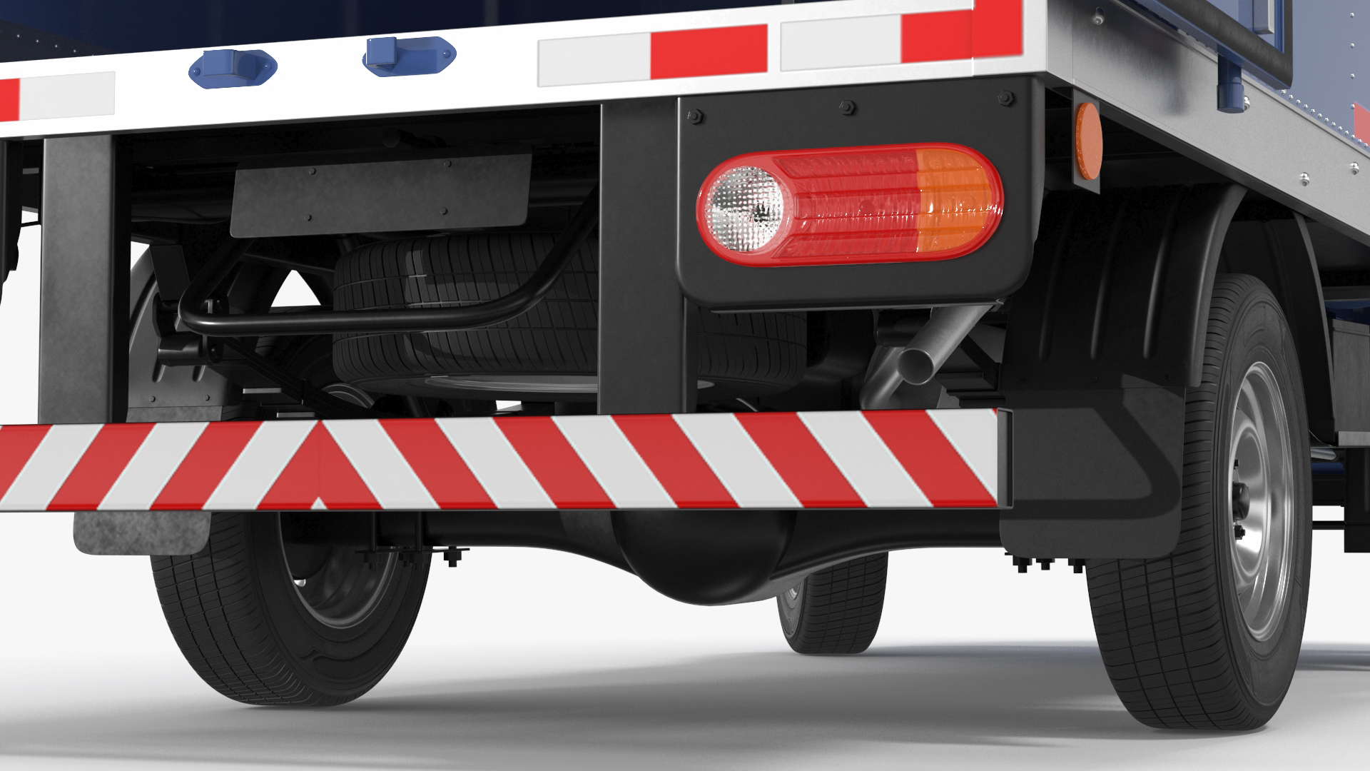 3D model Asian Mini Truck Refrigerator Blue Rigged for Maya