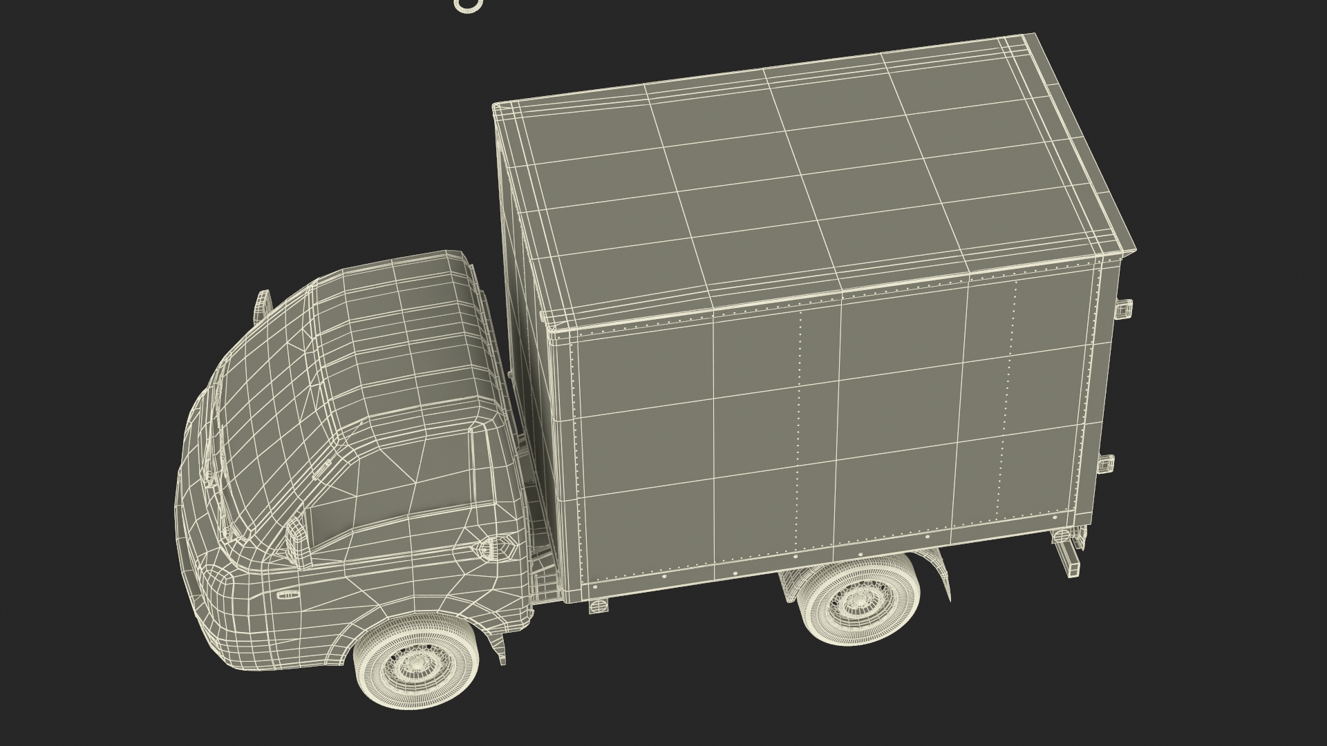 3D model Asian Mini Truck Refrigerator Blue Rigged for Maya