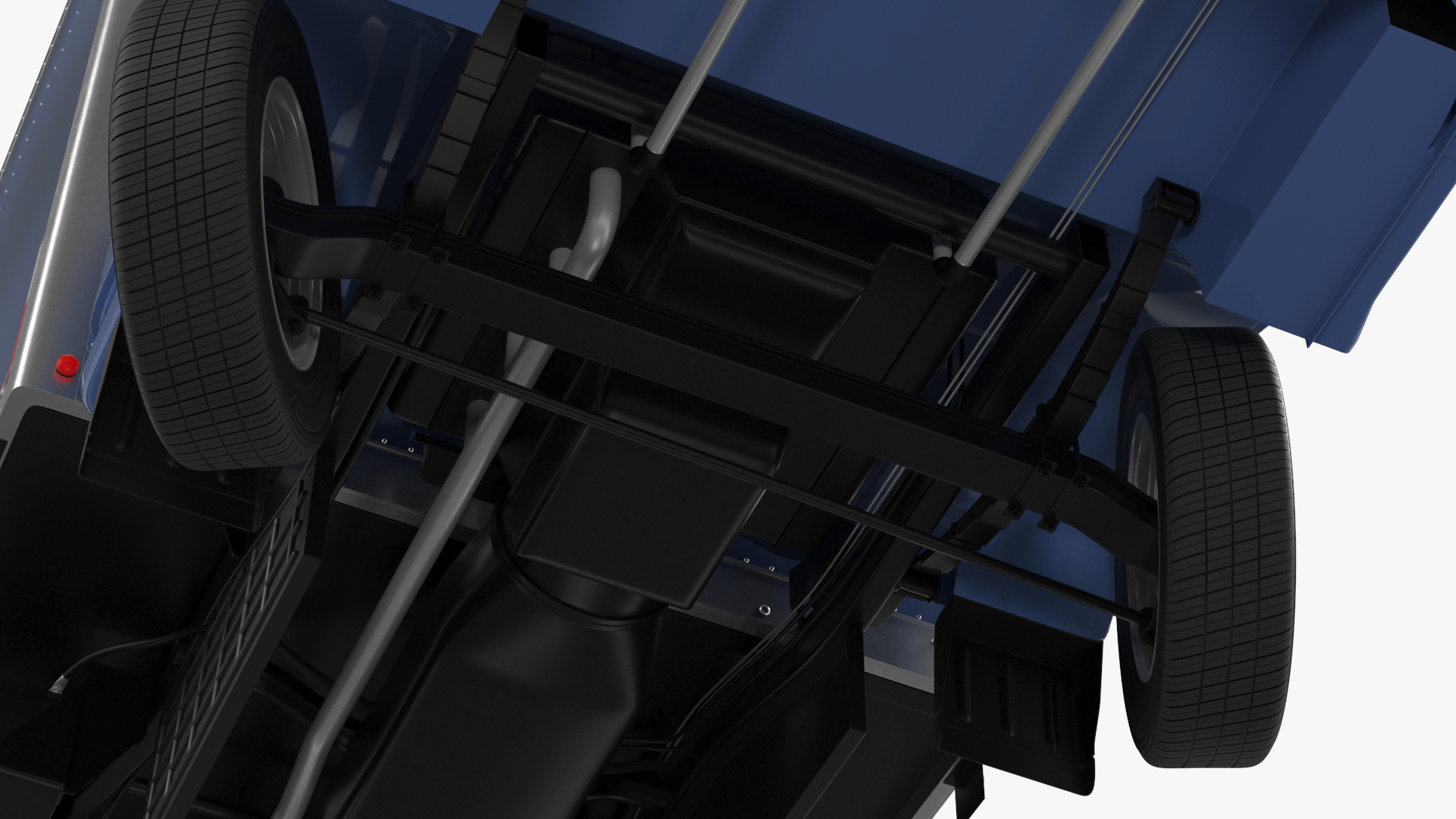 3D model Asian Mini Truck Refrigerator Blue Rigged for Maya