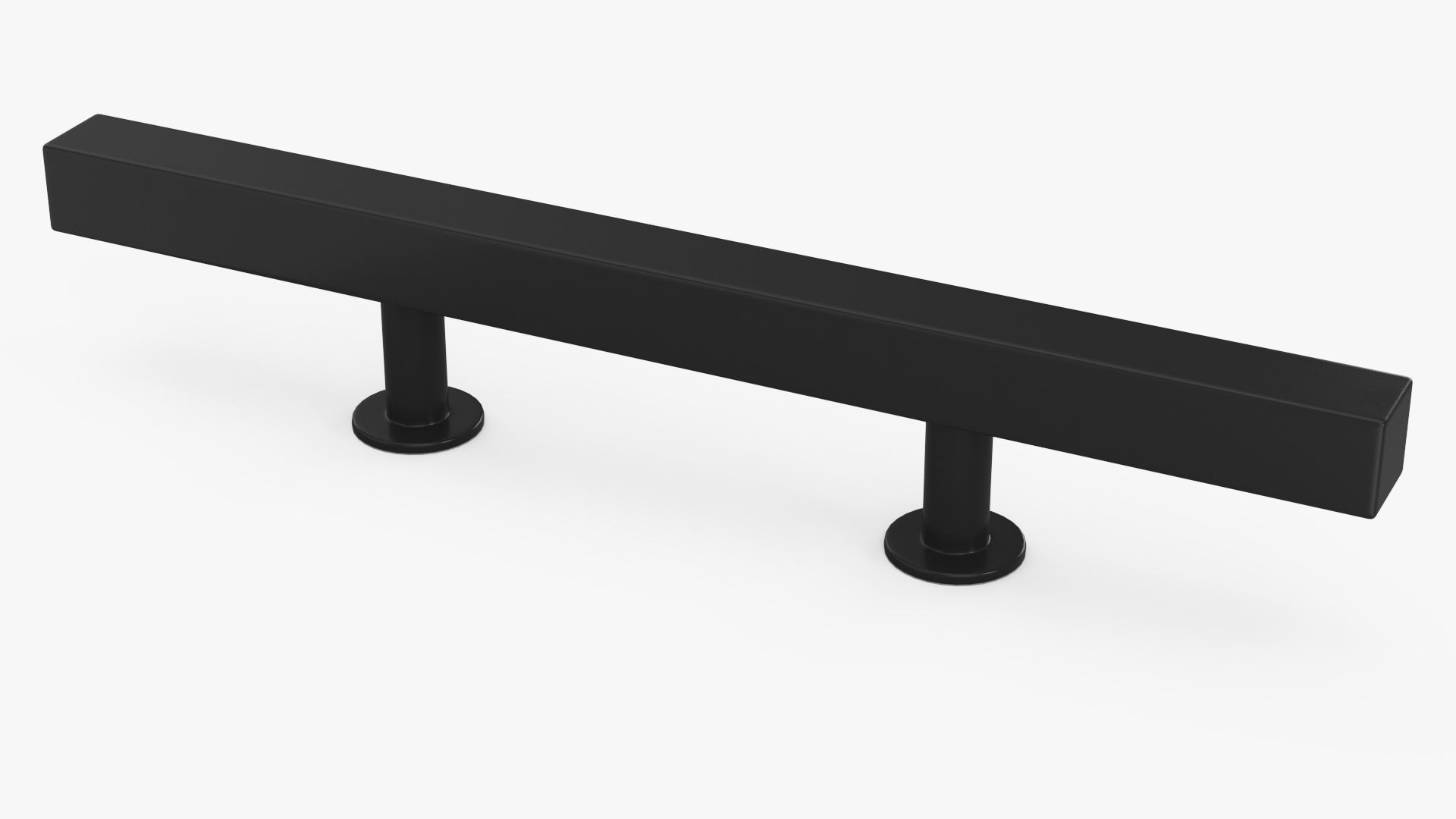 Kitchen Cabinet Handle T-Bar Black 3D model