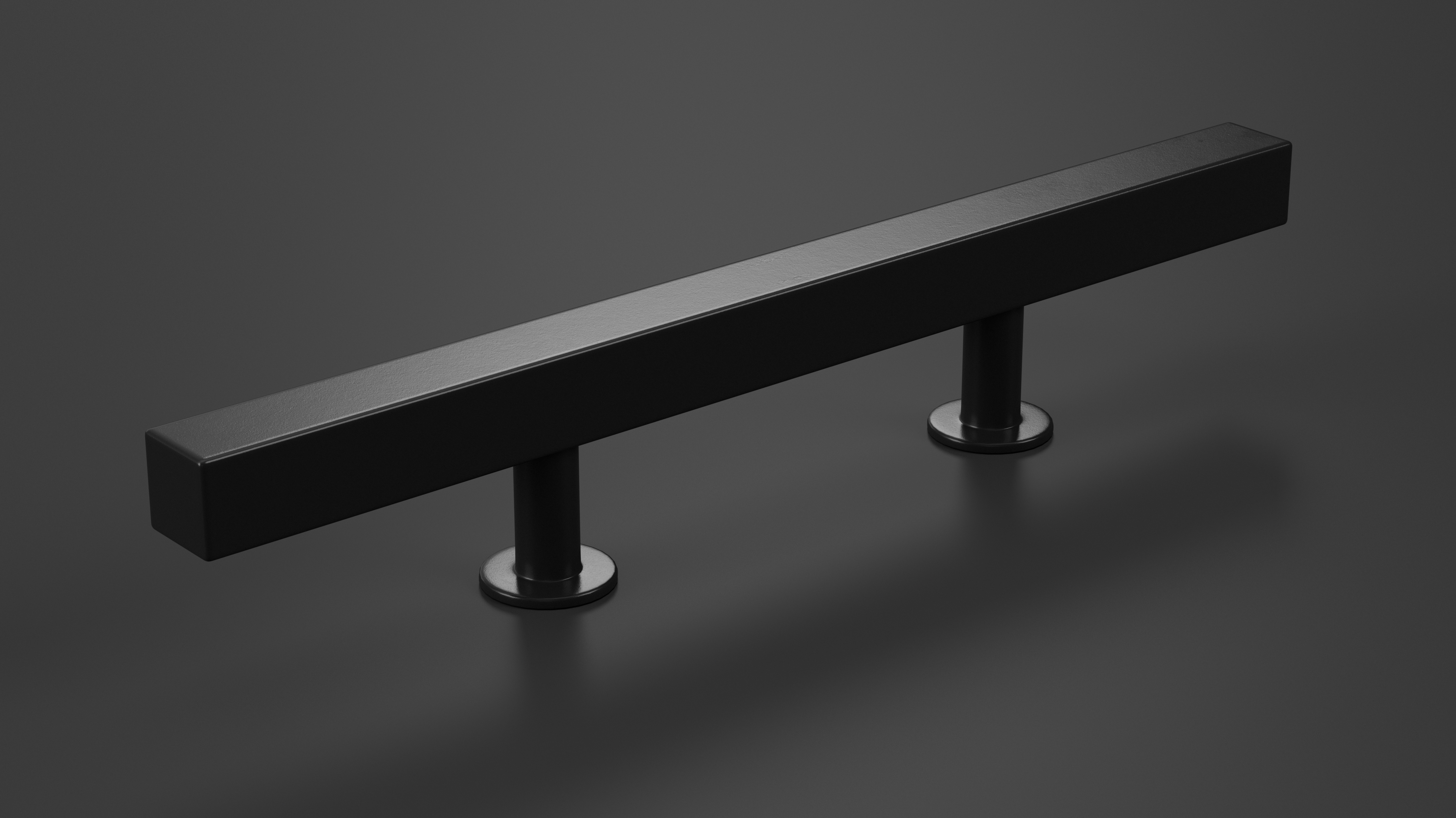 Kitchen Cabinet Handle T-Bar Black 3D model