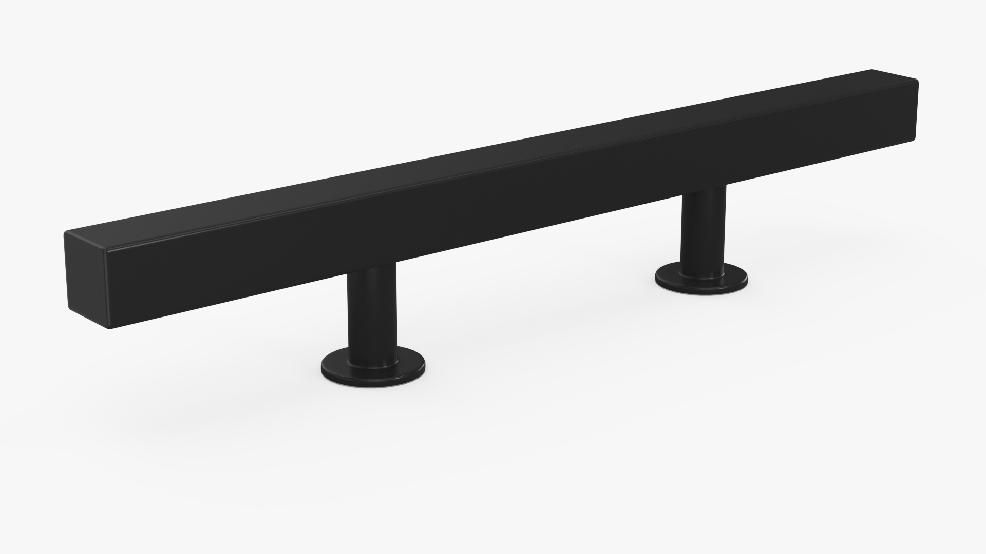 Kitchen Cabinet Handle T-Bar Black 3D model