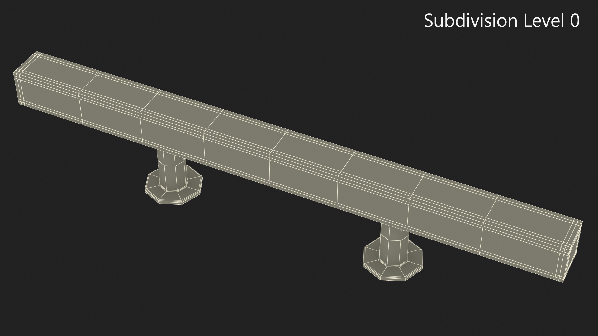Kitchen Cabinet Handle T-Bar Black 3D model