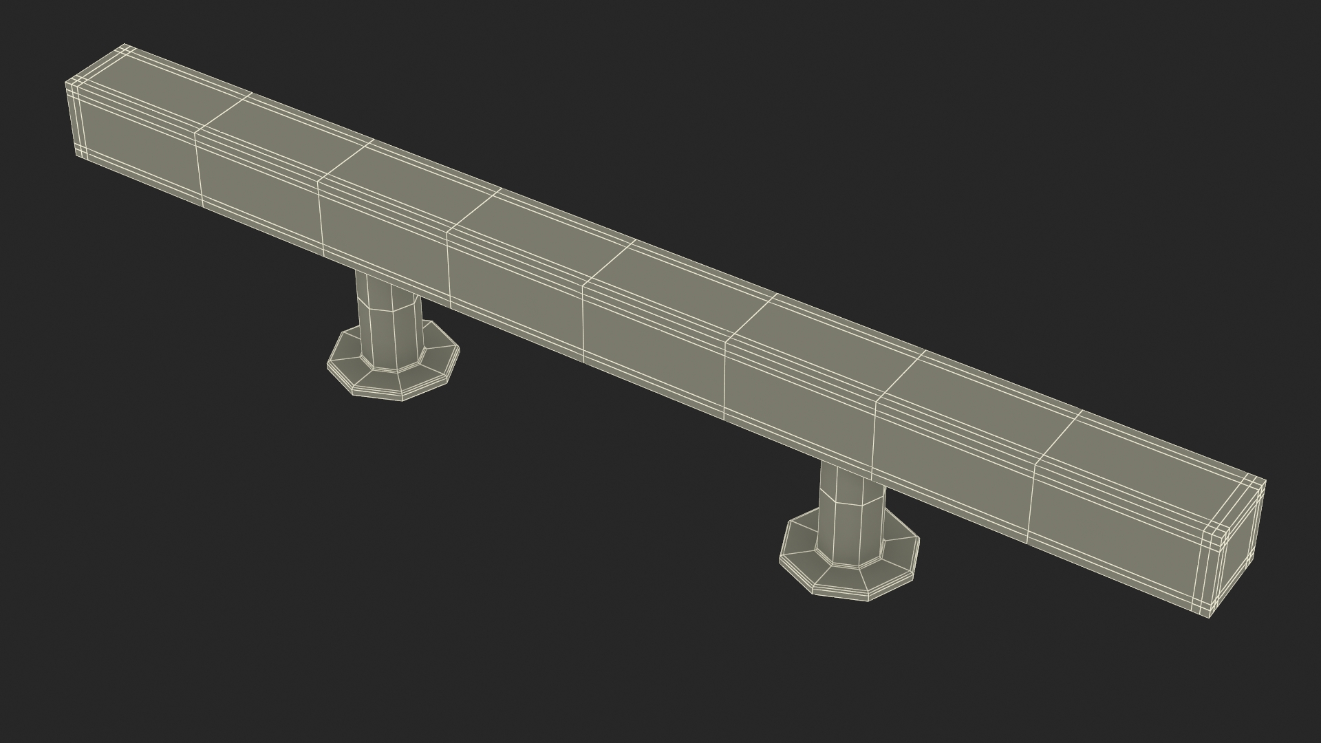 Kitchen Cabinet Handle T-Bar Black 3D model