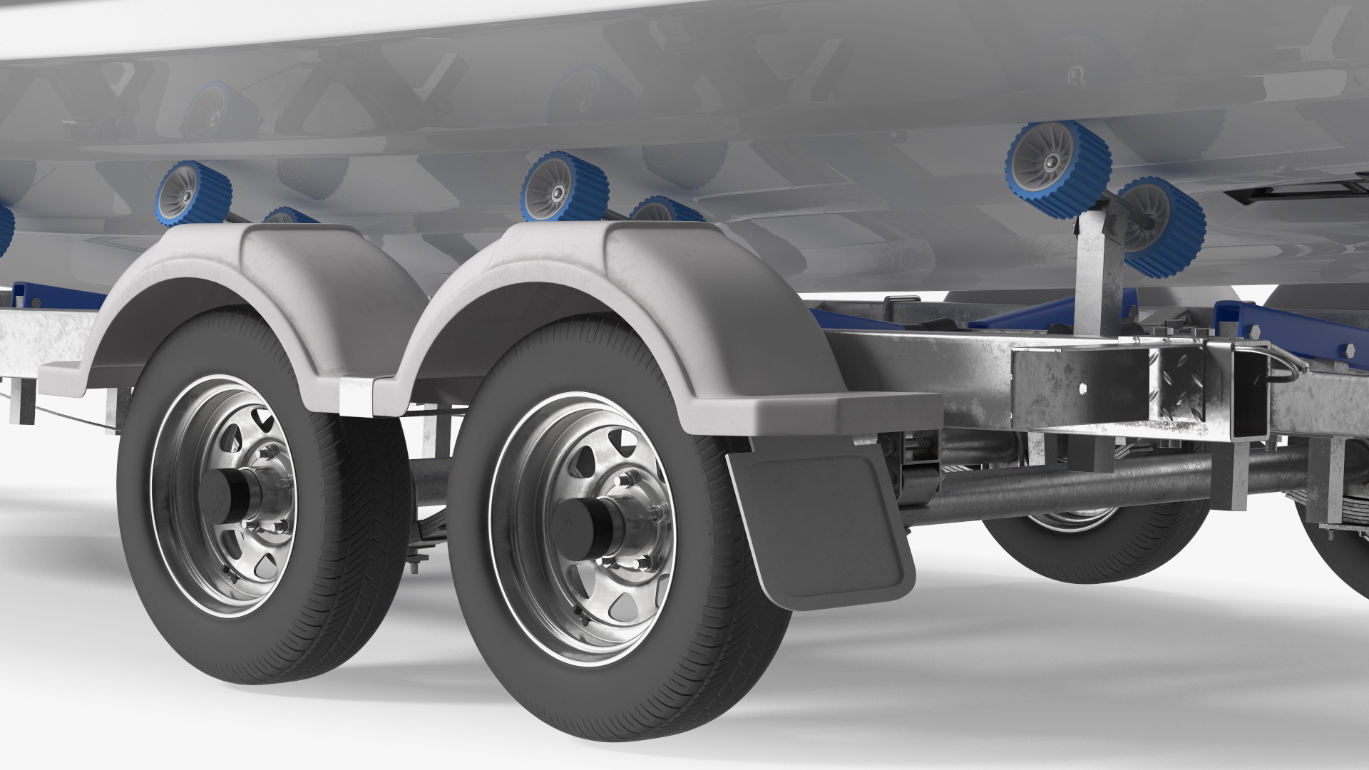 Boat Trailer With Sportboat 3D
