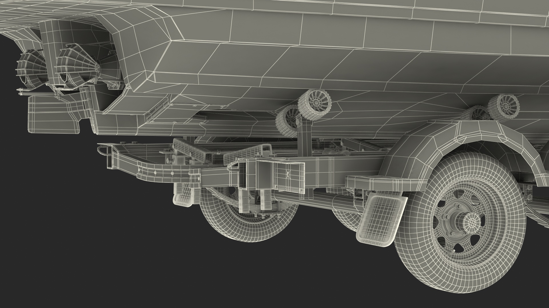 Boat Trailer With Sportboat 3D