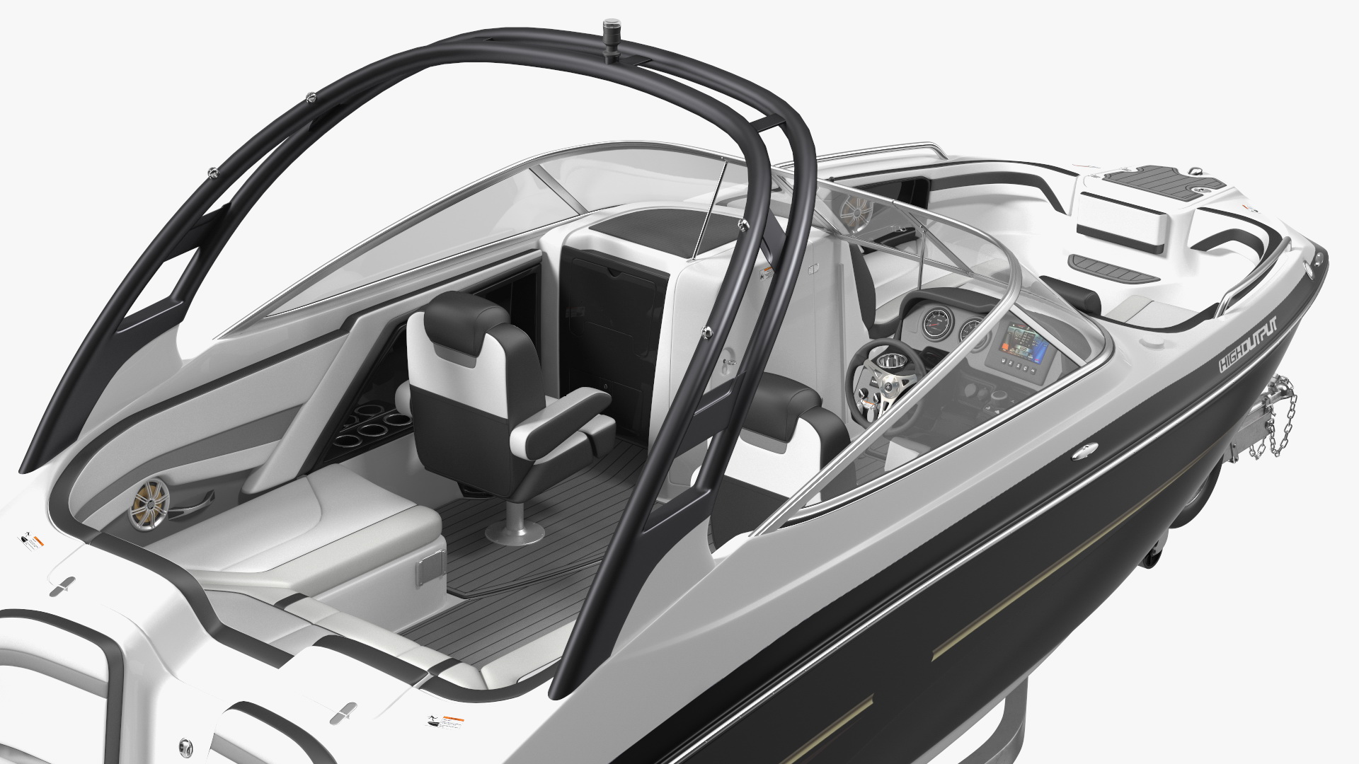 Boat Trailer With Sportboat 3D