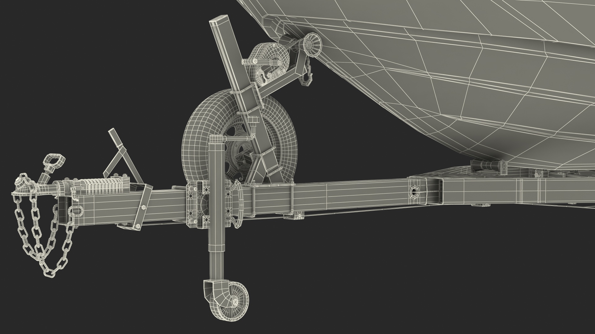 Boat Trailer With Sportboat 3D