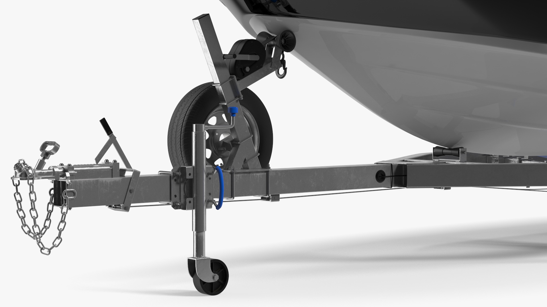 Boat Trailer With Sportboat 3D