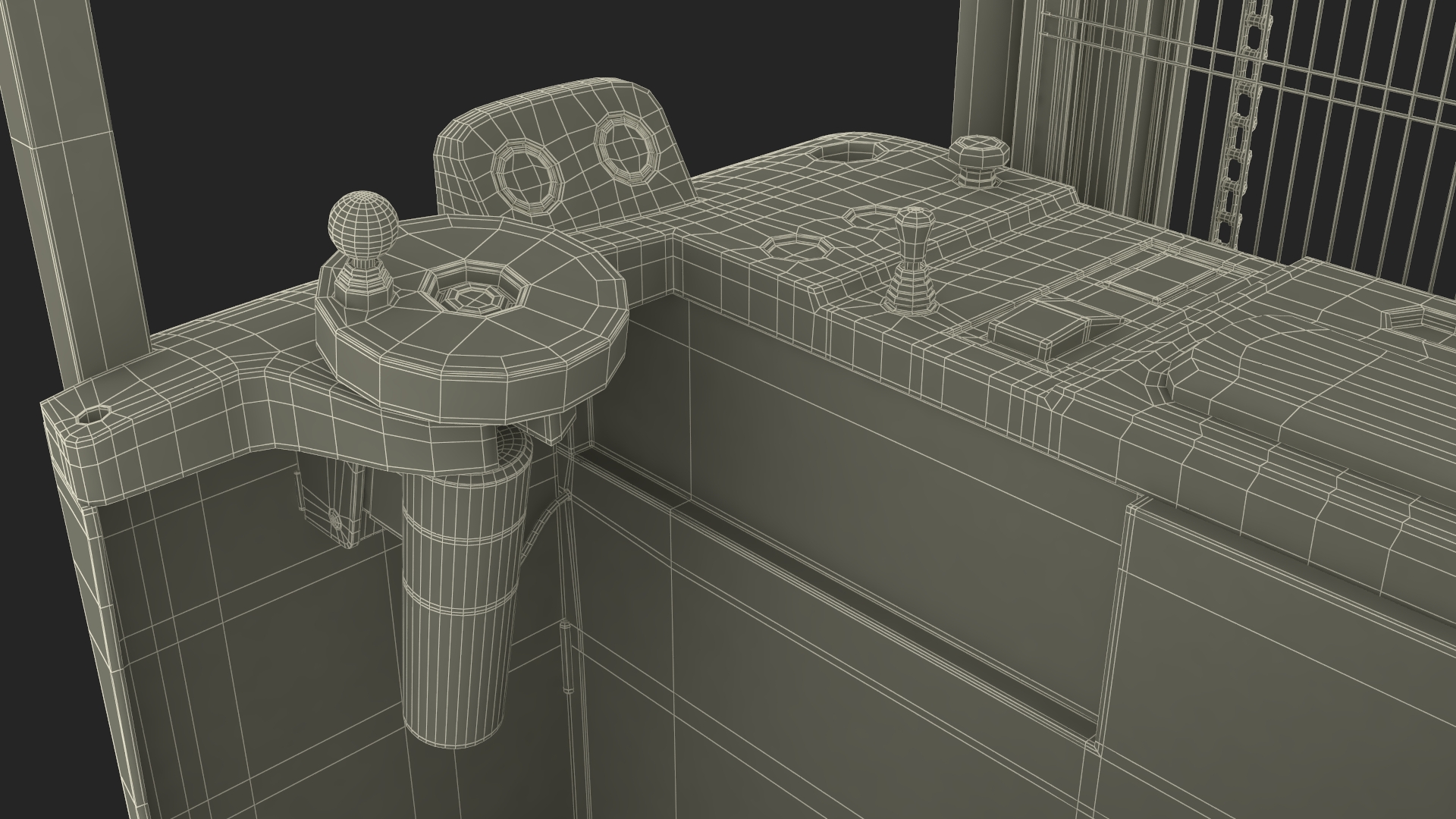 Industrial Forklift Truck Rigged 3D