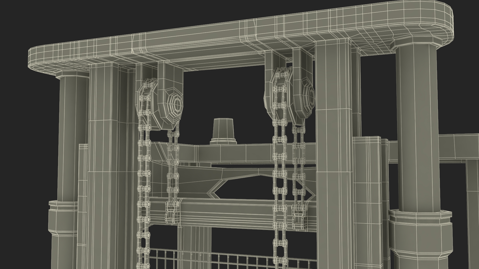 Industrial Forklift Truck Rigged 3D