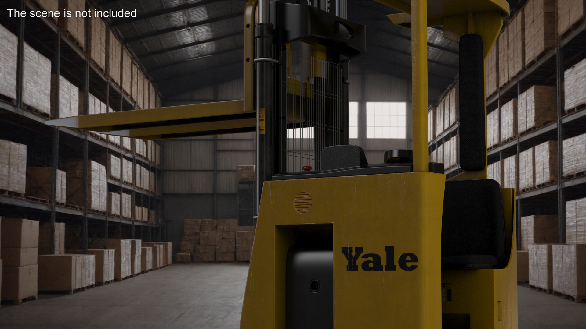 Industrial Forklift Truck Rigged 3D