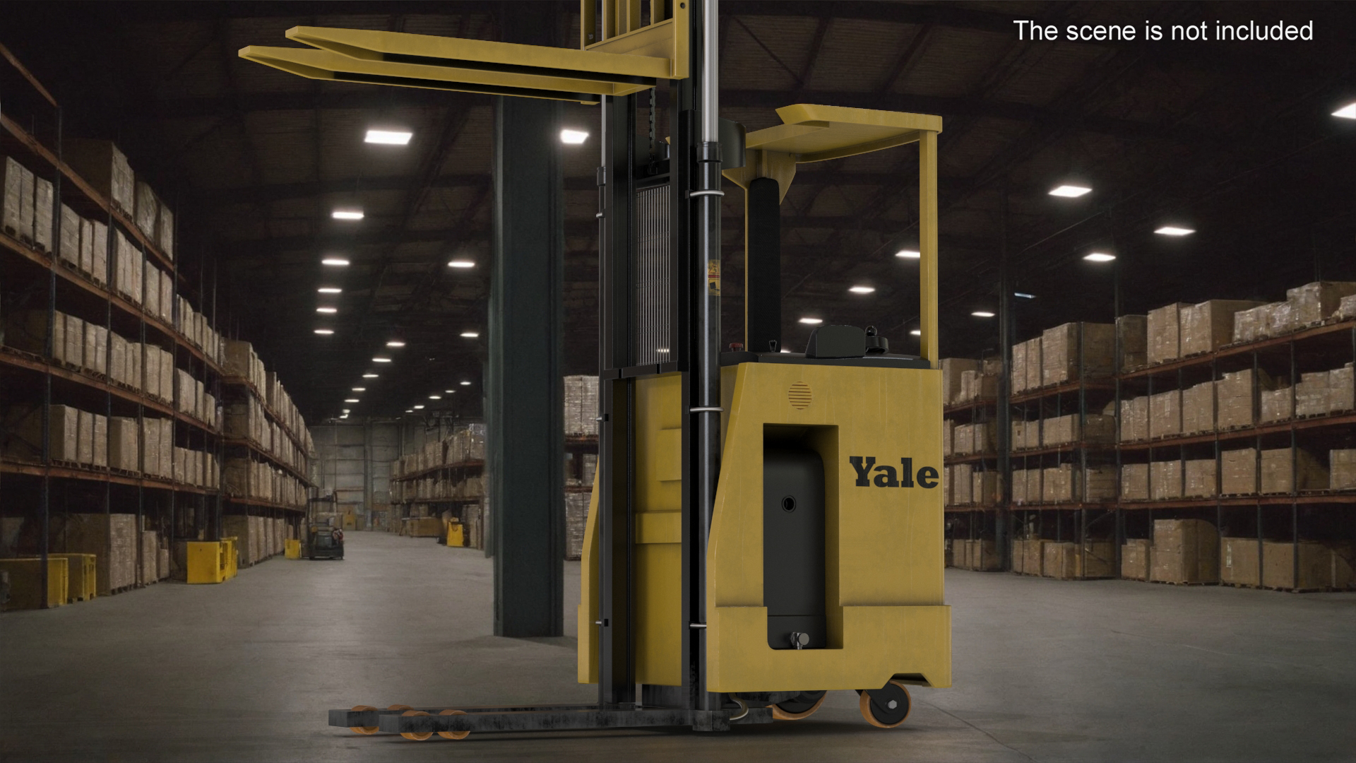 Industrial Forklift Truck Rigged 3D