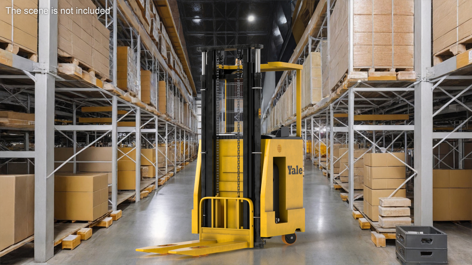 Industrial Forklift Truck Rigged 3D